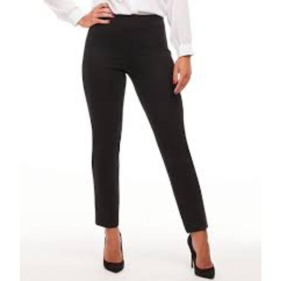 Spanx The Perfect Pant Slim Straight Closet Staple Black Faux Pocket Pants M - Picture 1 of 5